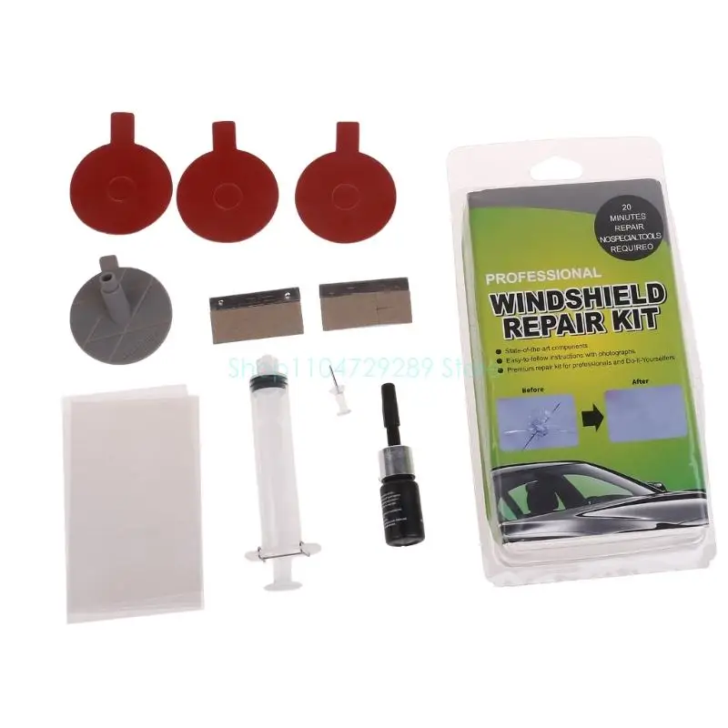 D8KE Car Windshield Quick Repair Cracked Tool Resin Sealer Automotive Glass Polishing