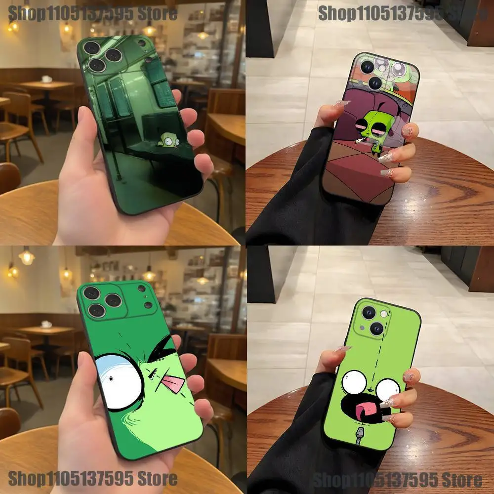 

I-Invader Zim Gir Phone Case For iPhone 17,16,15,14,13,12,11,Pro,XS,Max,XR,Plus,E,SE4,Mini Black Soft Cover