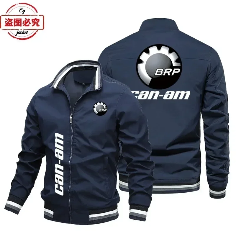 European size Racing Suit CAN-AM Motorcycle Logo Motorcycle Jacket Loose Long Sleeve Top Cardigan Jacket Group Cycling Suit