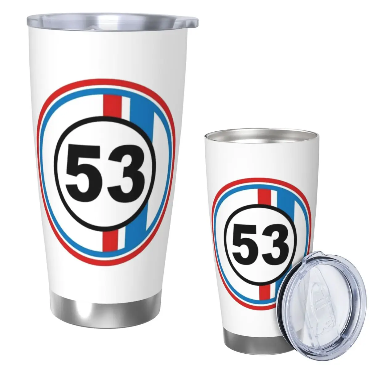 

Herbie Cnumber 53 The Love Bug без стакана из нержавеющей стали, кружка с вакуумной изоляцией, термохолодные чашки, соломинка с крышкой, 20 унций