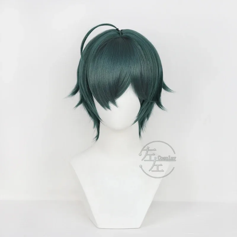 Zenless Zone Zero Lighter Cosplay Wig Glasses ZZZ Short Green Hair Heat Resistant Men Halloween Party Carnival Roleplay Props