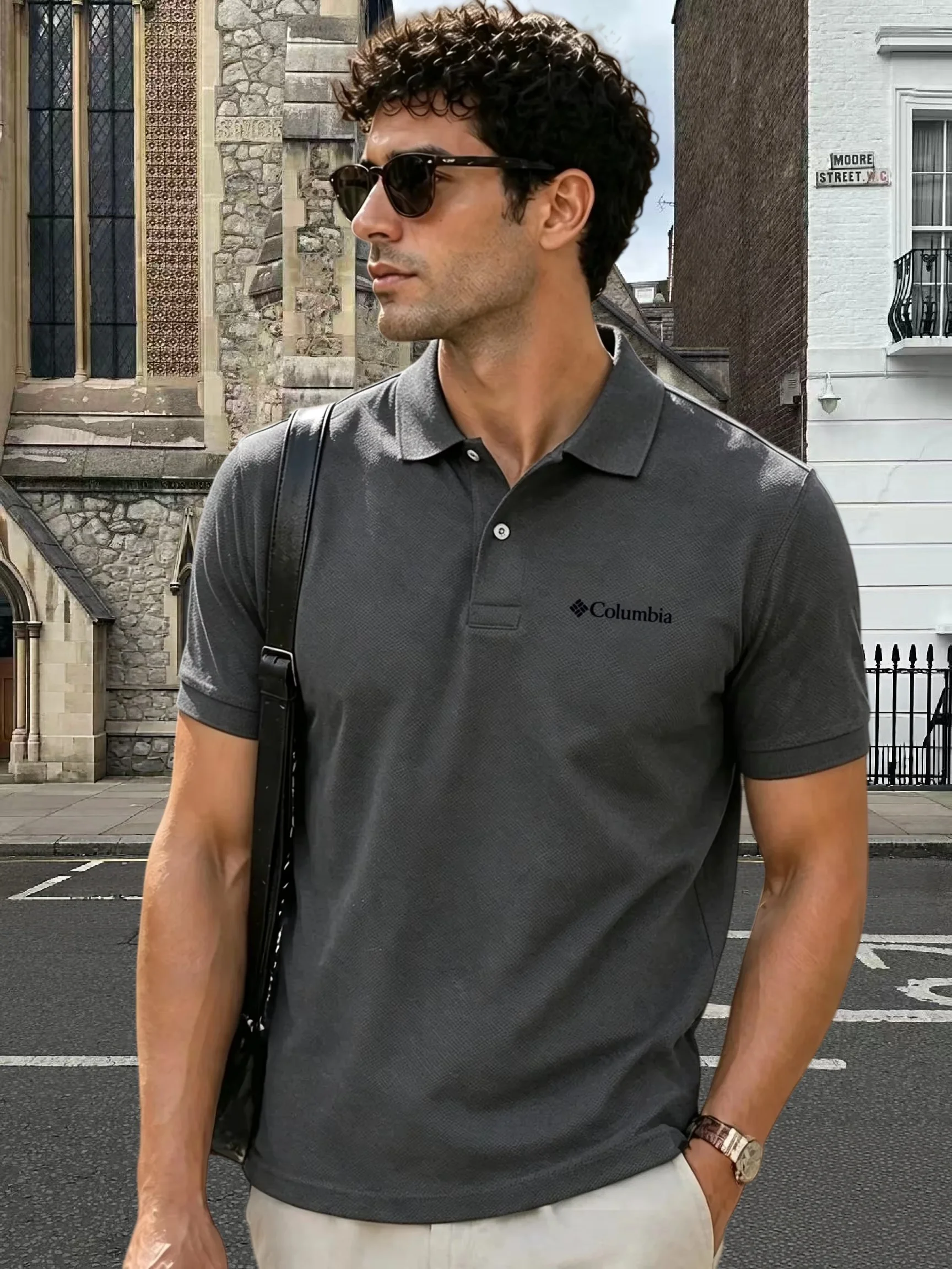 100% cotton high-end Tshirt summer new mens golf short sleeve business casual fashion polo shirt exquisite letter embroidery top