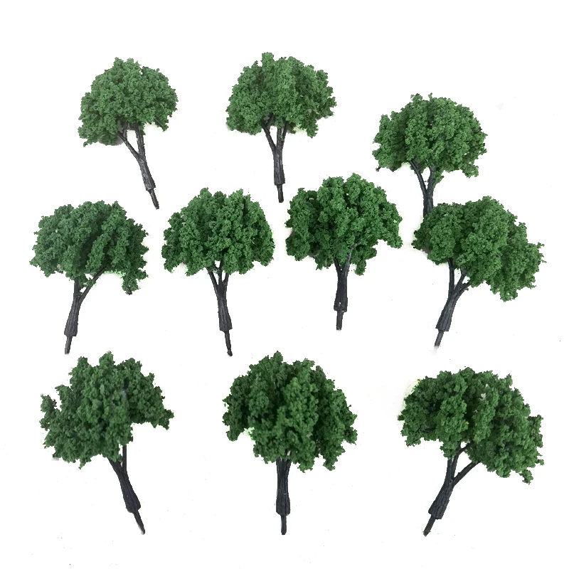 25PCS Artificial Tree Model Material Doll House Decora Miniature Plastic Model Tree Lanscape N Scale Model Train Railroad Layout