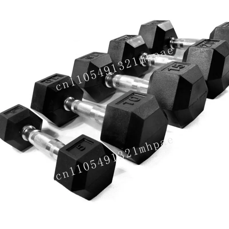 

Professional gym hexagonal dumbbell set 5kg 7.5kg 10kg 20kg weight rubber coated cast iron and steel hexagonal dumbbells