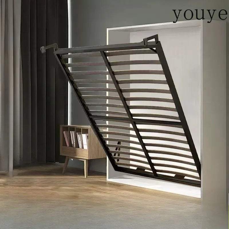 Invisible wall bed, wardrobe, integrated study, multi-functional folding up and down rollover board, hardware accessories