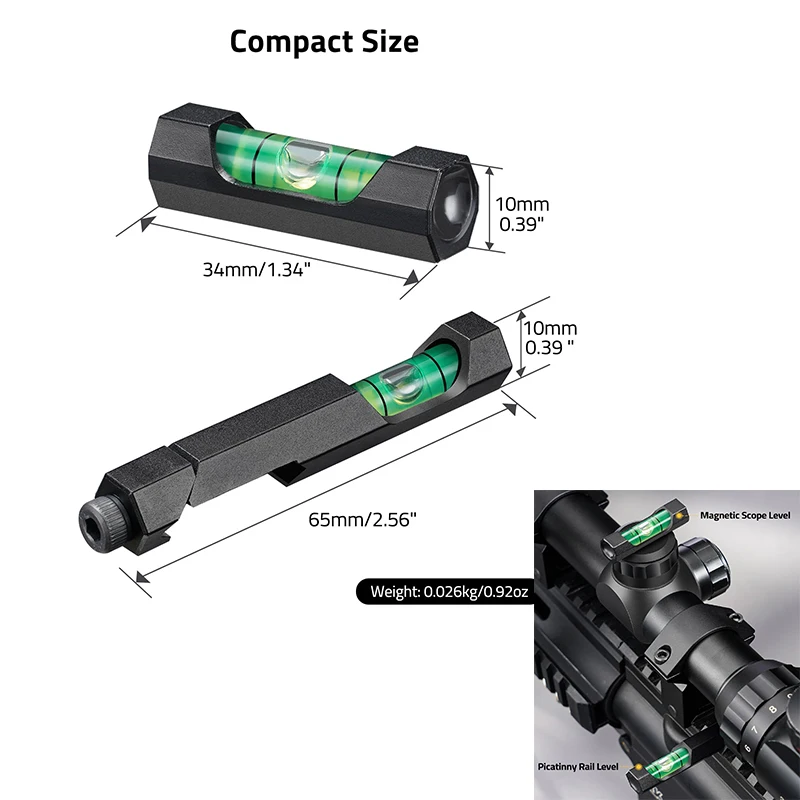 

CVLIFE Scope Leveling Tool Kit Picatinny Rail Scope Level and Magnetic Bubble Level Low Profile Optics Scope Mounting Kit