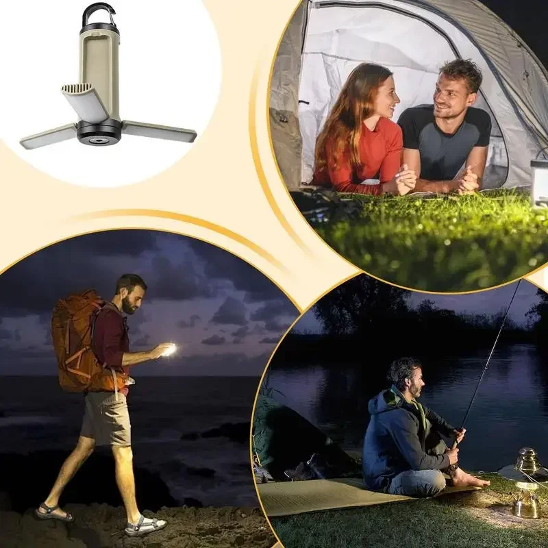 LY23 6 Modes Brightness adjustable Camping Lantern Portable hanging foldable Camping supplies 1200mAh outdoor emergency lantern