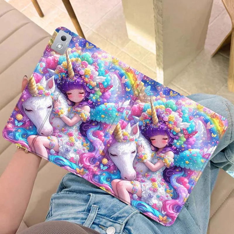 

Cartoon Unicorn Cupcake Party For Legion Xiaoxin Pad Y700 K10 M10 P11 K11 Pro Plus 10.6 11.5 Inch 2021 2023 2025 Tablet Case