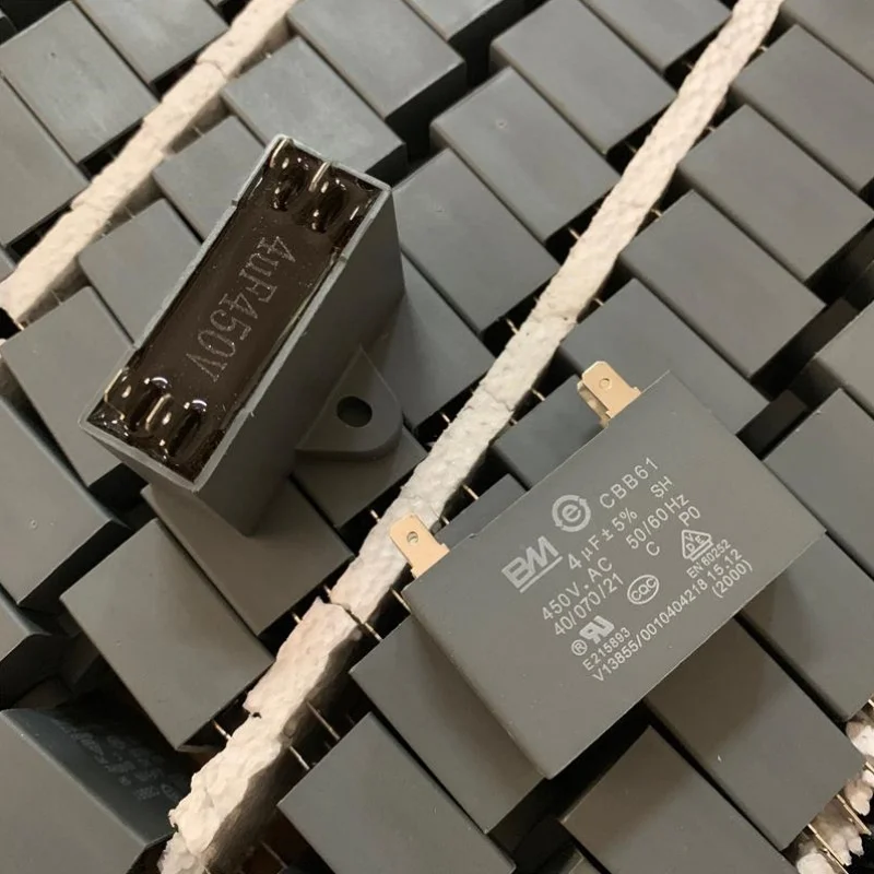 

5 шт. BM CBB61 450 В 4 мкФ 450 В переменного тока вытяжка кондиционер вентилятор стартер конденсатор 4-контактный разъем