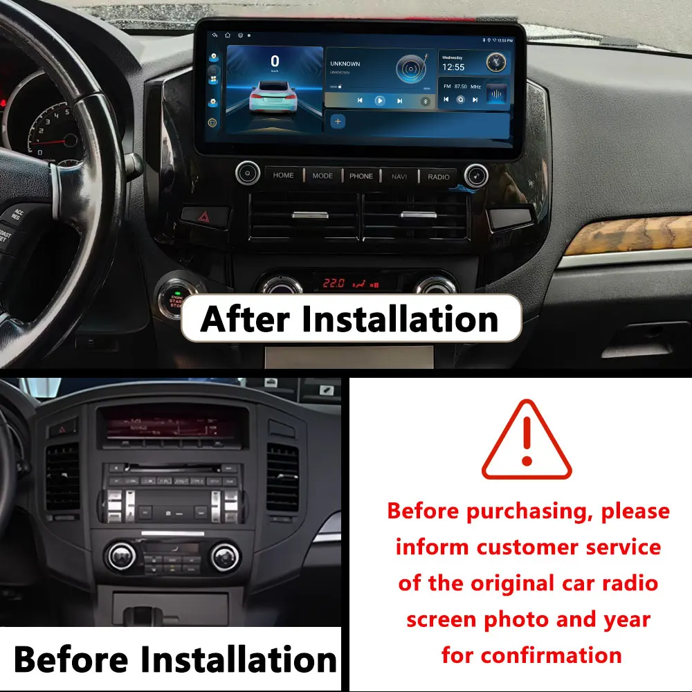 أندرويد لميتسوبيشي باجيرو V97 2009 - 2019 اللاسلكية Carplay DSP ستيريو نظام تحديد المواقع والملاحة 4G واي فاي IPS BT ملحقات شاشة تعمل باللمس #6