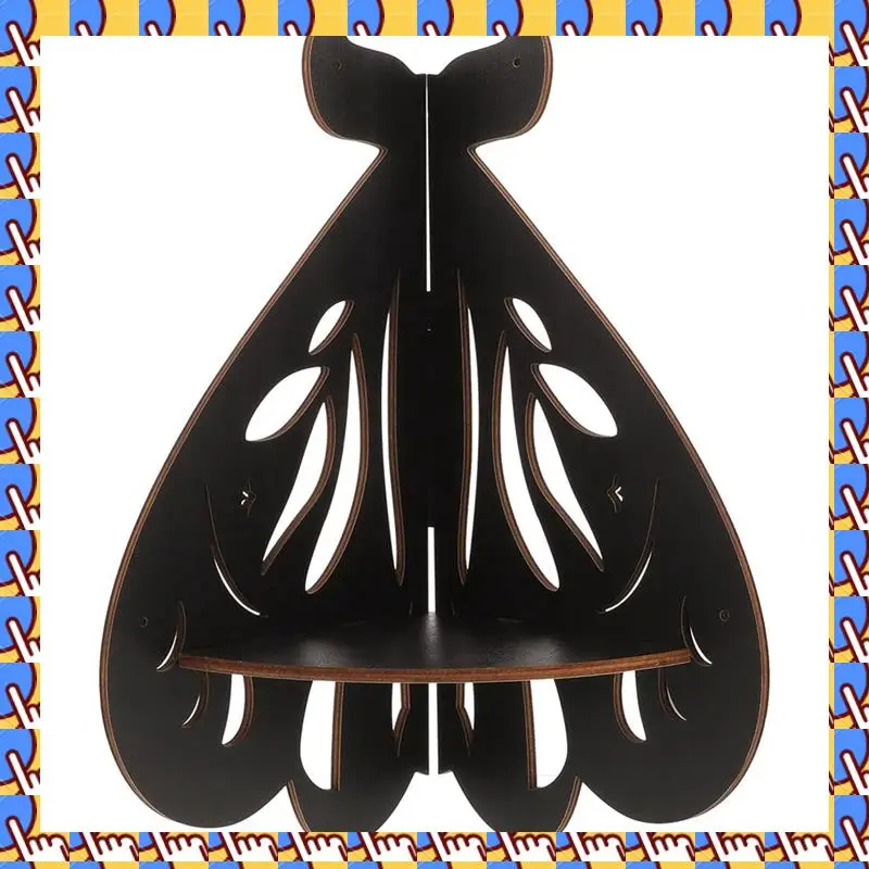 A79I حورية البحر رف زاوية خشبي جدار جبل رف معلق ديكور زهرة النبات عرض الرف لغرفة المعيشة كتاب ديكور