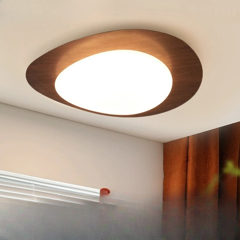 

Modern Eye Protection Walnut Ceiling Lamps Children's Room Dining Room Simple Master Bedroom Cafe LED Ceiling Lights Luminaires