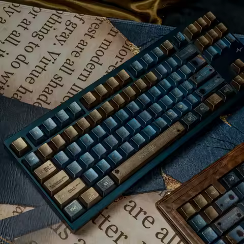 Savant Wilde Theme Keycap Set 153key PBT Custom Retro Metallic Paint Keyboard Cap Cherry Profile KeyCap for Mechanical Keyboard