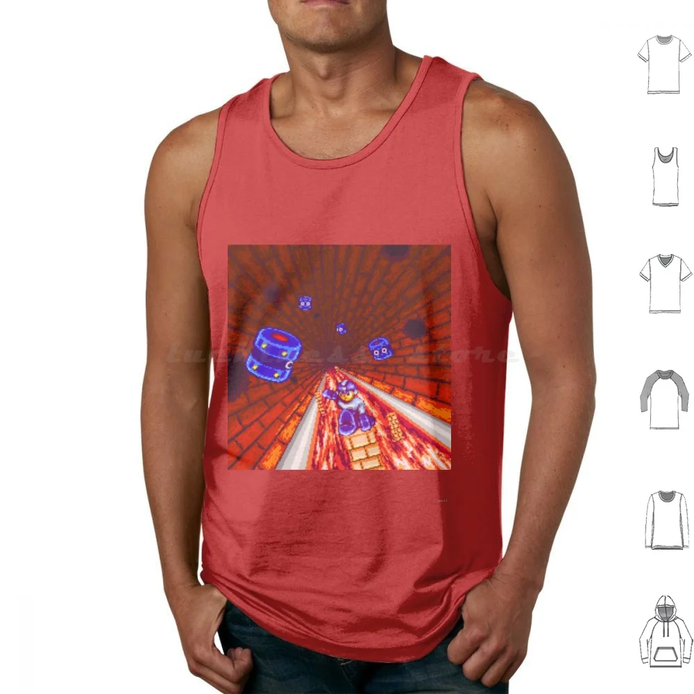 Megaman 2 Heat Man Stage Tank Tops Vest Sleeveless Megaman 2 Stage Select Megaman 2 Rockman 2 Rockman Megaman Mega Man
