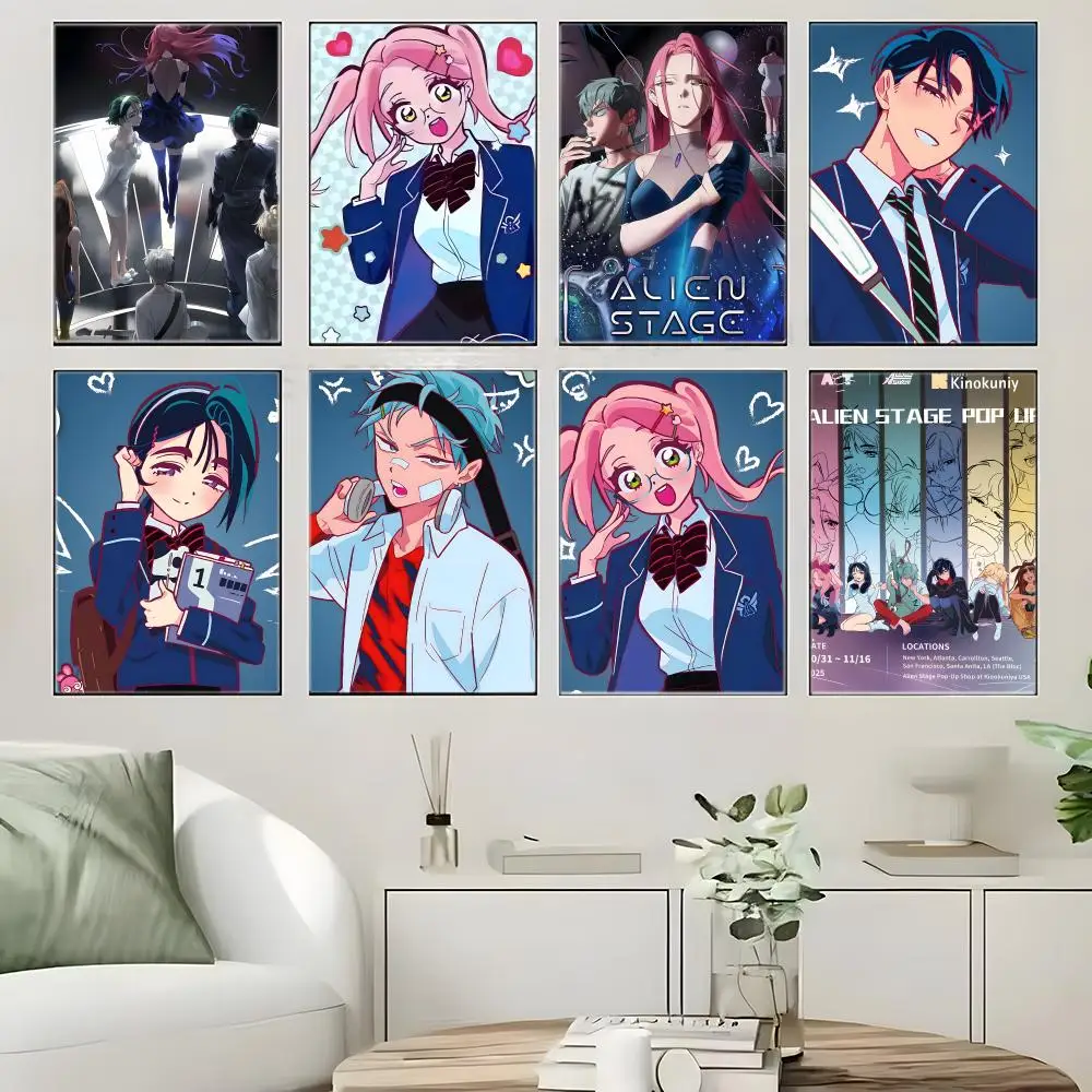 Musical Anime A-Alien Stage Poster  Self-adhesive Art Waterproof Paper Sticker Coffee House Bar Room Wall Decor