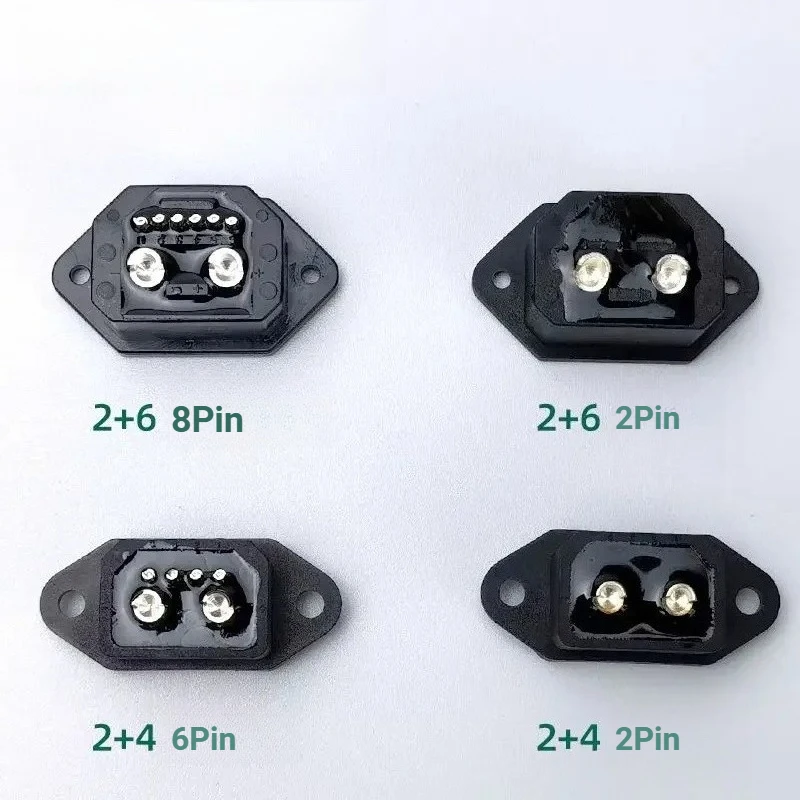 2+4/2+6 Scooter Socket 30A-50A Electric Bike Charging Port Cable Scooter E-BIKE Battery Connector IP67 Waterproof Plug Batteries