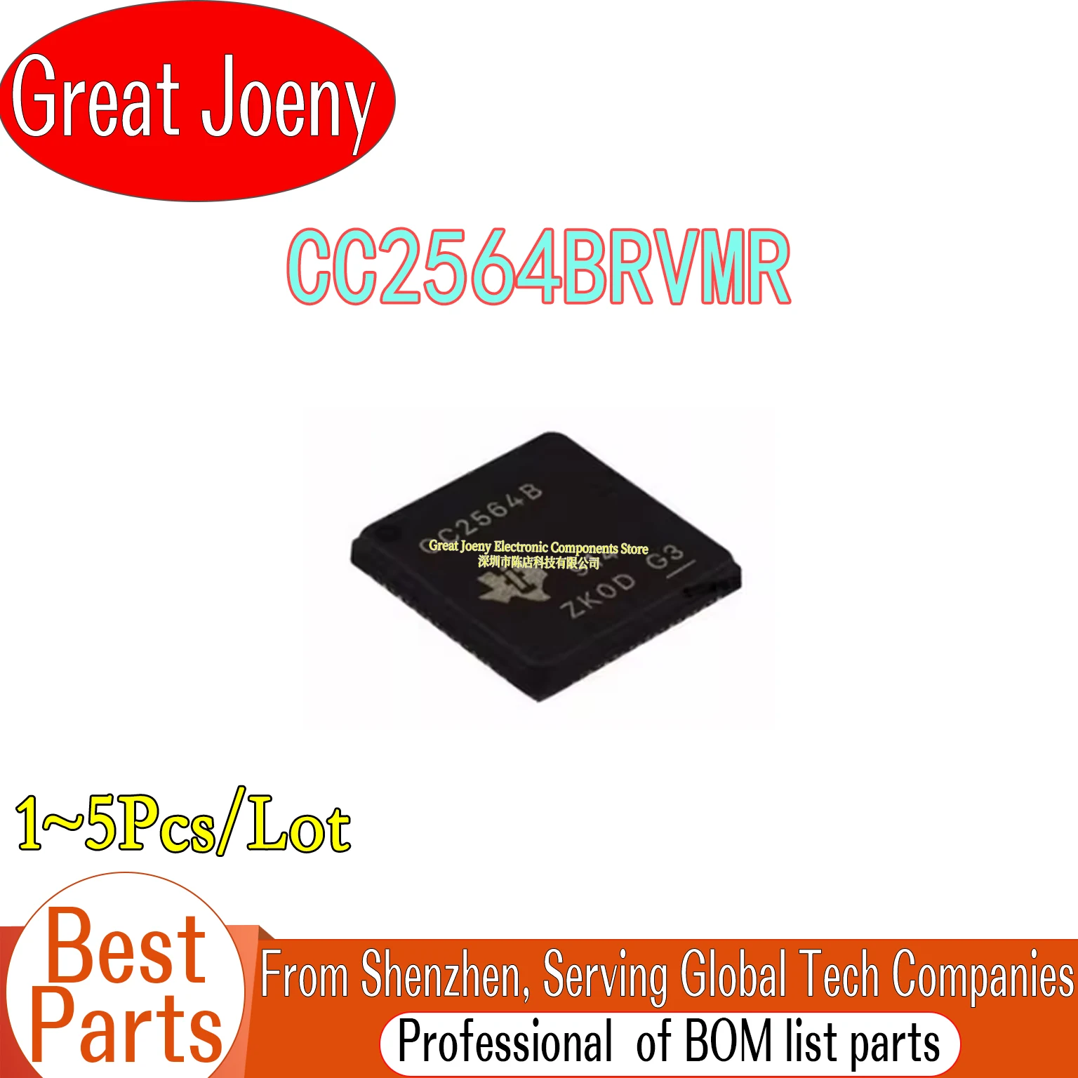 (1-5 Piece)100% New CC2564B CC2564BRVMR CC2564 IC Chip VQFN-76