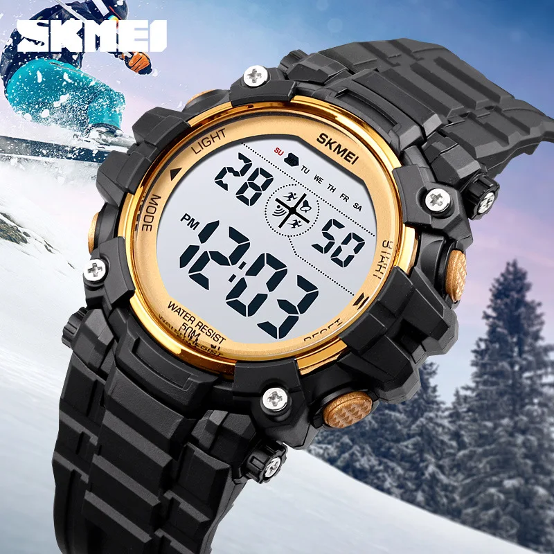 Skmei Skmei Fashion Led domowe świecące dziecięce elektroniczny zegarek sportowe na świeżym powietrzu wielofunkcyjne zegarek studencki