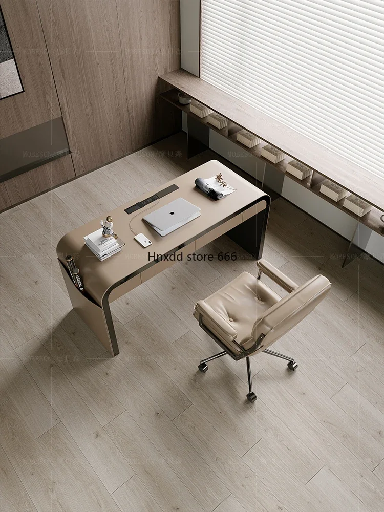 Modern Learning Table Household Saddle Leather Computer Desk