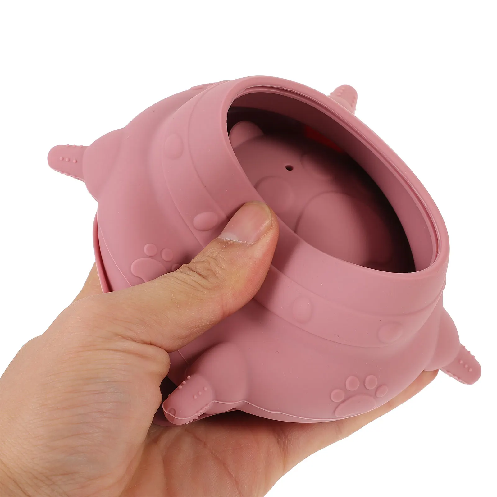 

4pcs Puppy Milk Feeder Silicone Bowl with 4 Nipples for Newborn Puppies Kittens Rabbits Pink Durable Practical Dog Supplies
