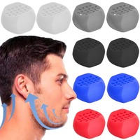 Masseter Balls Facial Muscle Trainer Silicone Ball Face Trainer Double Chin Reducer Chew Ball Training Supplies Lifting Artifact