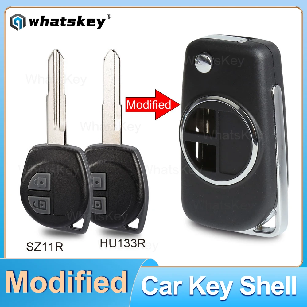 Modified For Suzuki Swift grand Vitara Alto SX4 Flip Key Shell Remote Case Replacement Uncut HU133R/SZ11R Blade Auto Accessories