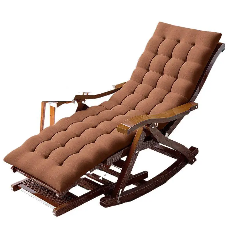 

Bamboo recliner, folding lunch break, office portable rocking chair, household