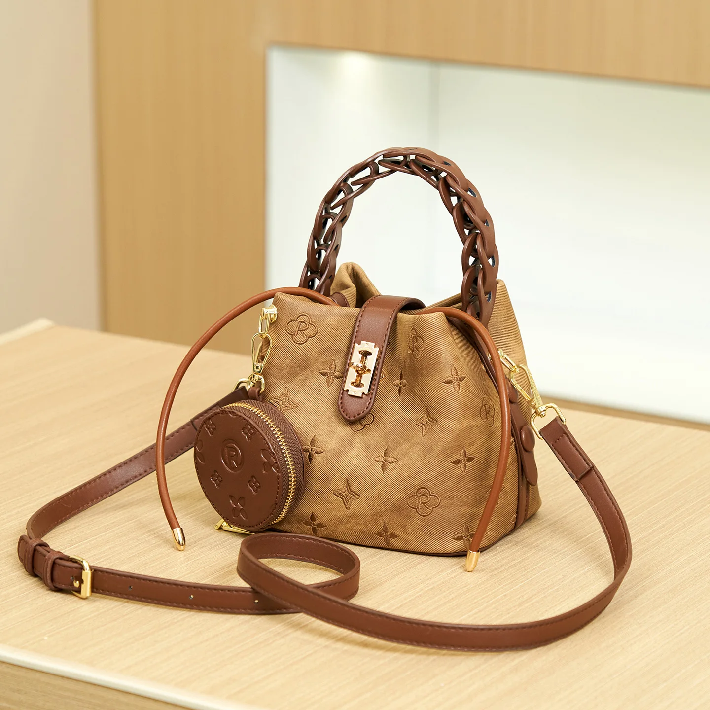 Bag women's new high-end bucket bag mini small bag women's bag crossbody mobile phone bag