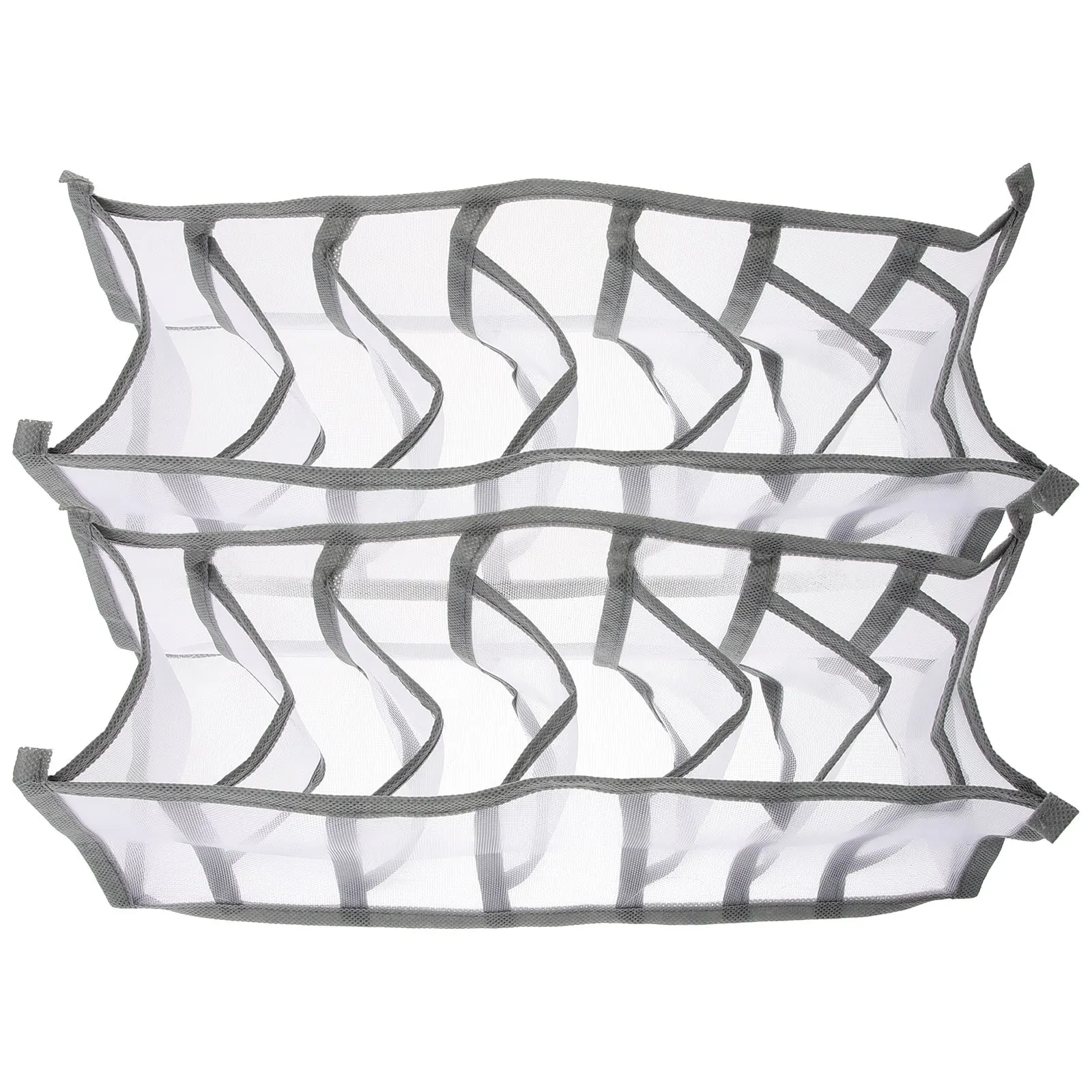 

2Pcs Foldable Storage Basket Multi-Compartment Clothes Organizer Box for Drawer Wardrobe Closet Jeans T-Shirt Divider Container