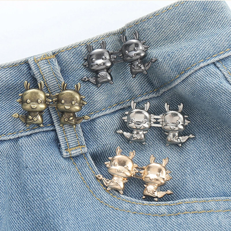 Cute Cartoon Dragon Shaped Waist Buckle Adjustable Waist Buckle Removable Waist Tightener No Sewing Required