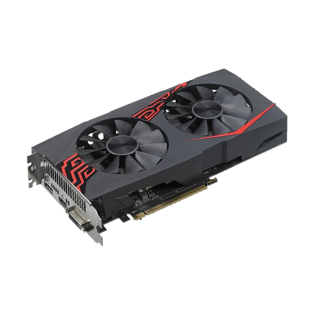 بطاقة رسومات ASUS AMD EX RX570 8G GDDR5 8GB 256bit 570، تبريد مزدوج المروحة، تصميم صامت، أداء عالي لألعاب الكمبيوتر/الفيديو