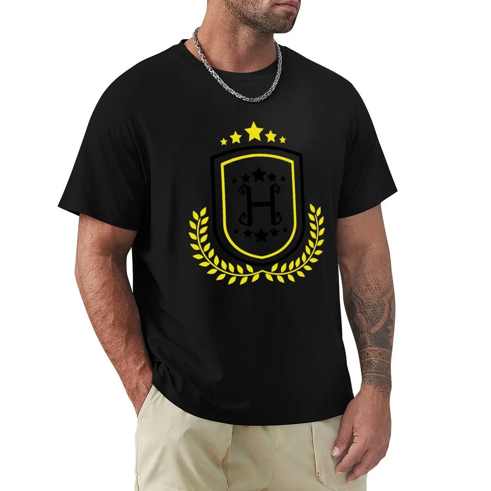 Huffle Badger Star Emblem T-Shirt man t shirts for men casual T-Shirt