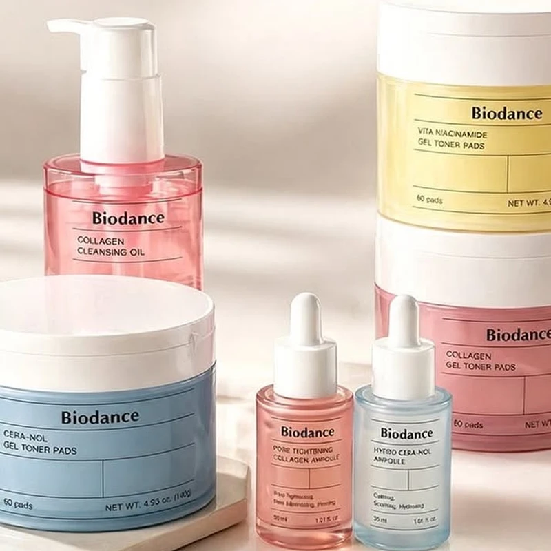 Biodance South Korea Imported Hydrogel Sleeping Mask, Hydrating, Moisturizing and Pore-Minimizing Powder Blue Wet Cotton Pads