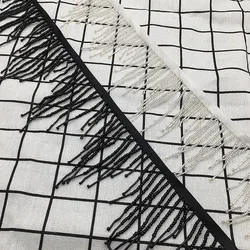 Handmade Beaded Ribbon with Glass Seed Beads Fringe Lace Trim for Ethnic Dance Skirt DIY Decorative Lace Trim