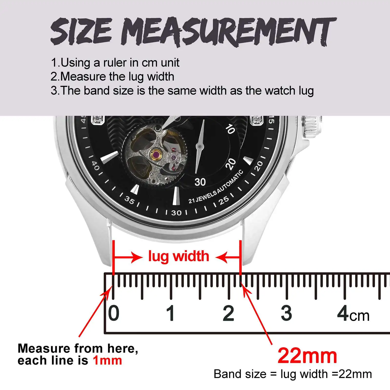 ANBEER Retro Style Leather Watch Strap 18mm 20mm 22mm Military Watch Strap for Men Suitable for traditional watches