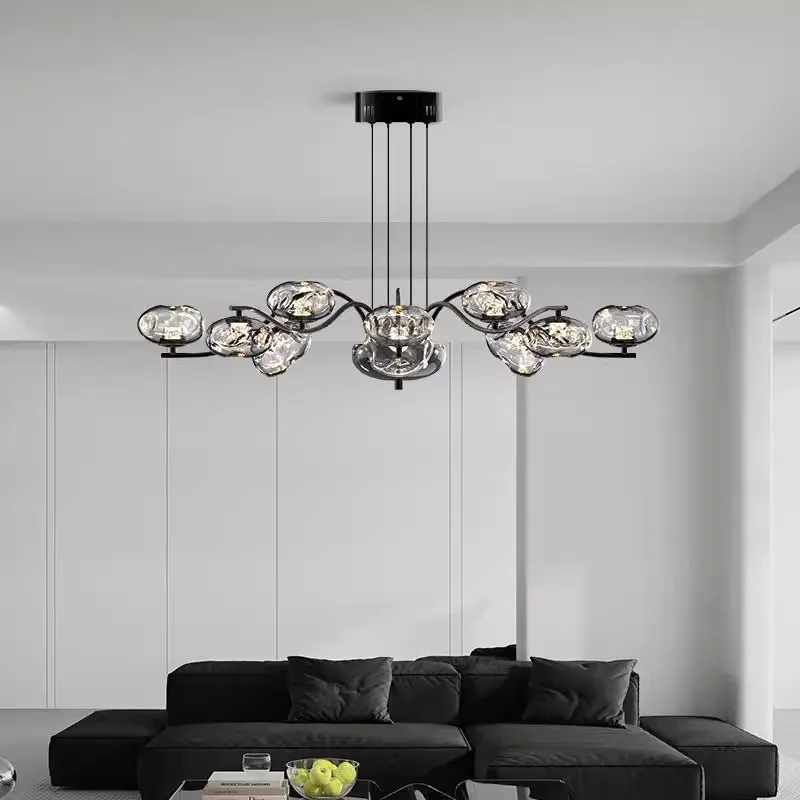 Luxury Fashion Living Room Chandelier Designer Modern Light Villa Atmospheric New Nordic Glass Ball High-end Home Hanging Lamps