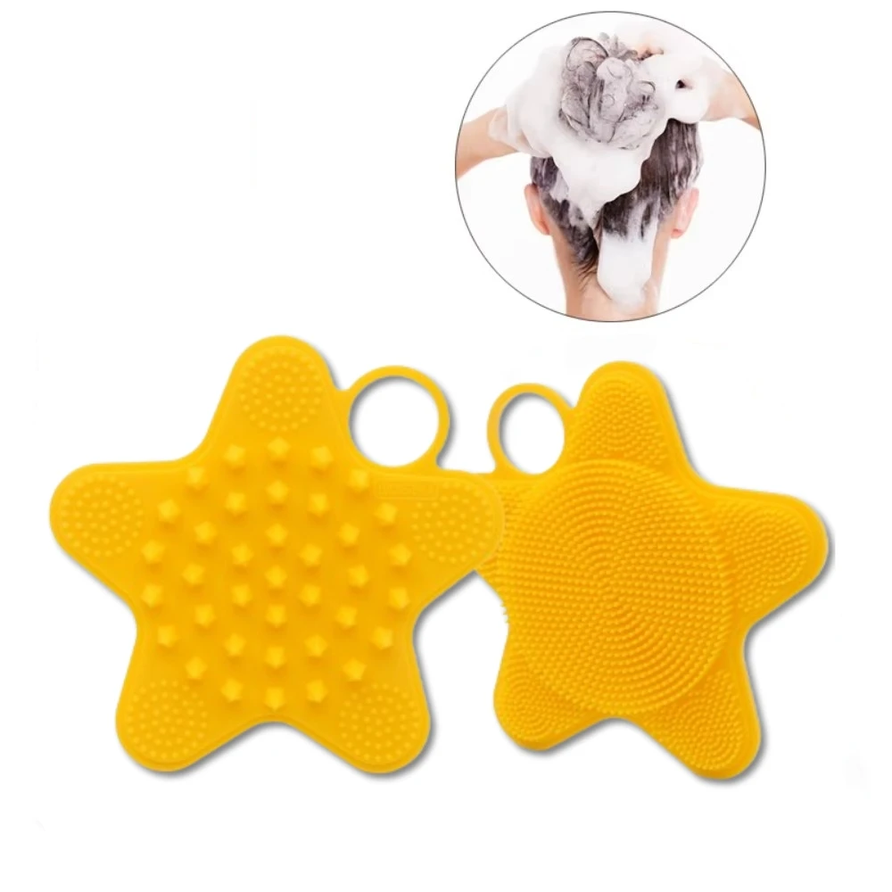 Zachte siliconen exfoliërende borstelreiniger Handleiding Vrouwen Hoofdmassage Haarkam Lichaamsreiniging Peeling Scrubber Douche