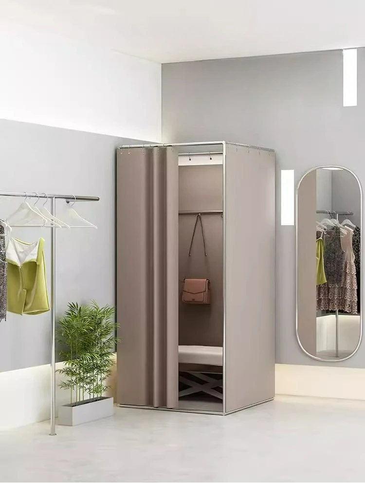 LTT clothing store movable fitting room clothing display rack activity changing room