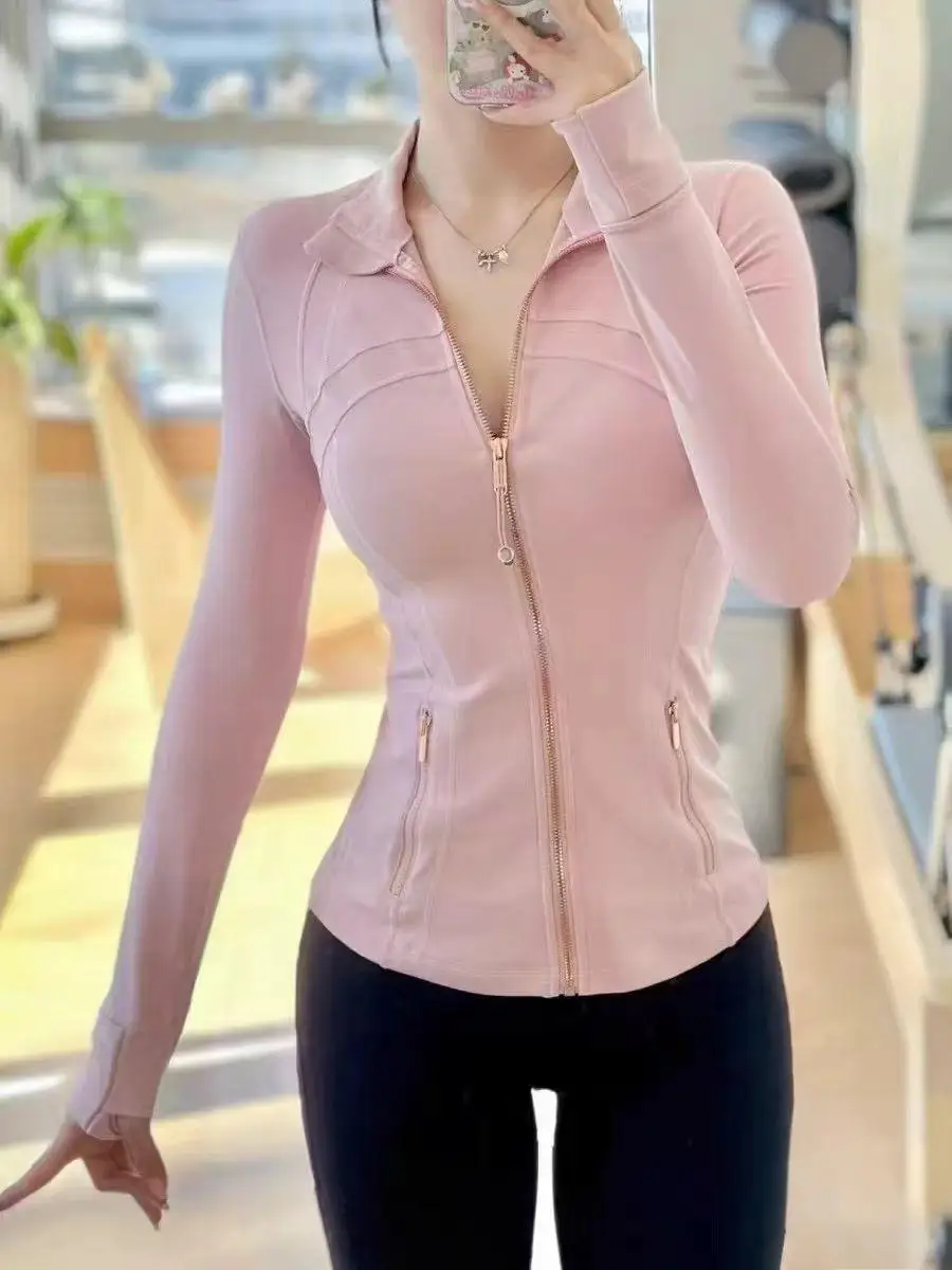 

Autumn and winter thick velvet yoga suit set, slim fit and nude feeling, slim and high elasticity, windproof and warm fitness su