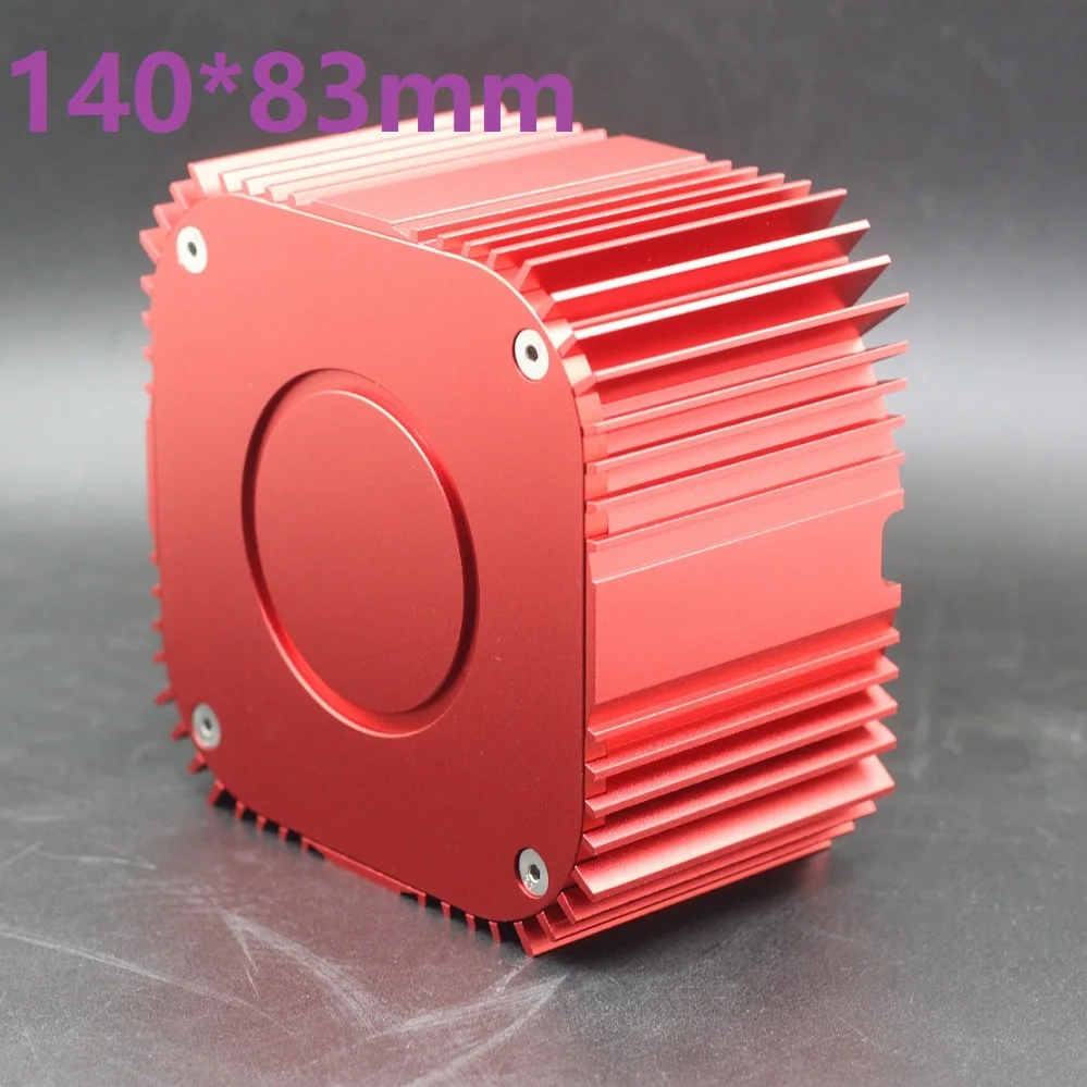 Red Toroidal Transformer Cover W140 H140 L83 Anodized Aluminum Alloy Ring Transformer Shell