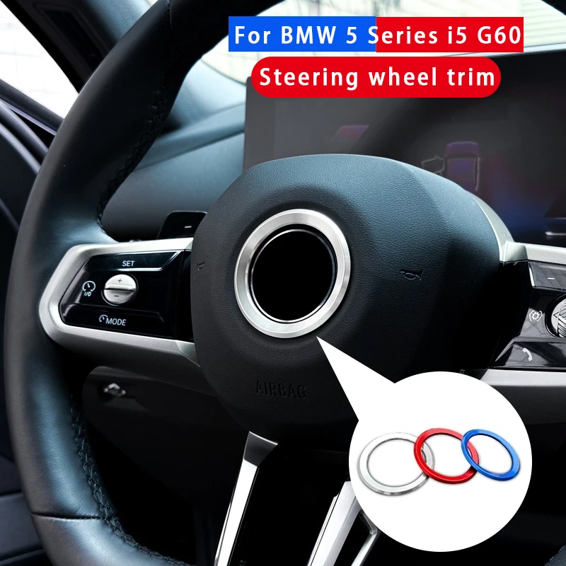 

For BMW 2024 5 Series i5 G60 Car Styling Decoration Ring Steering Wheel Circle Sticker Car Interior Accessories