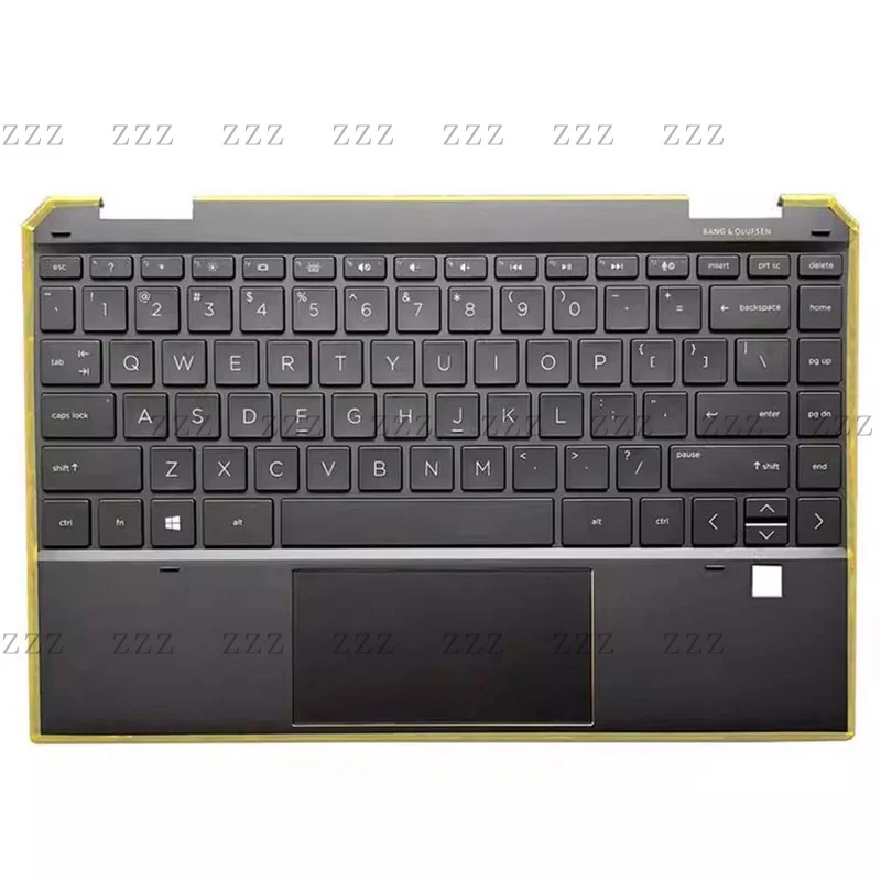 ZZ US Keyboard&PalmRest For HP x360 13-AW L73748-001 with touchpad&backlit Brown