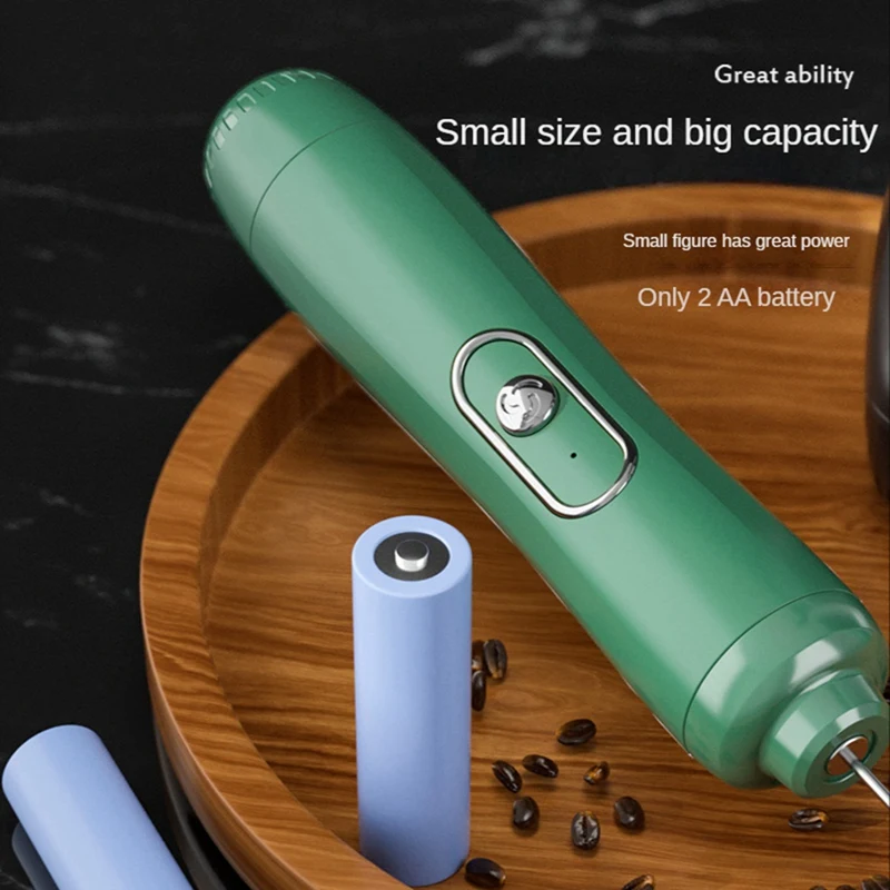 Montalatte miscelatore portatile schiuma Maker alimentato a batteria portatile Cordless Foamer frullino per le uova frusta da cucina strumenti nero