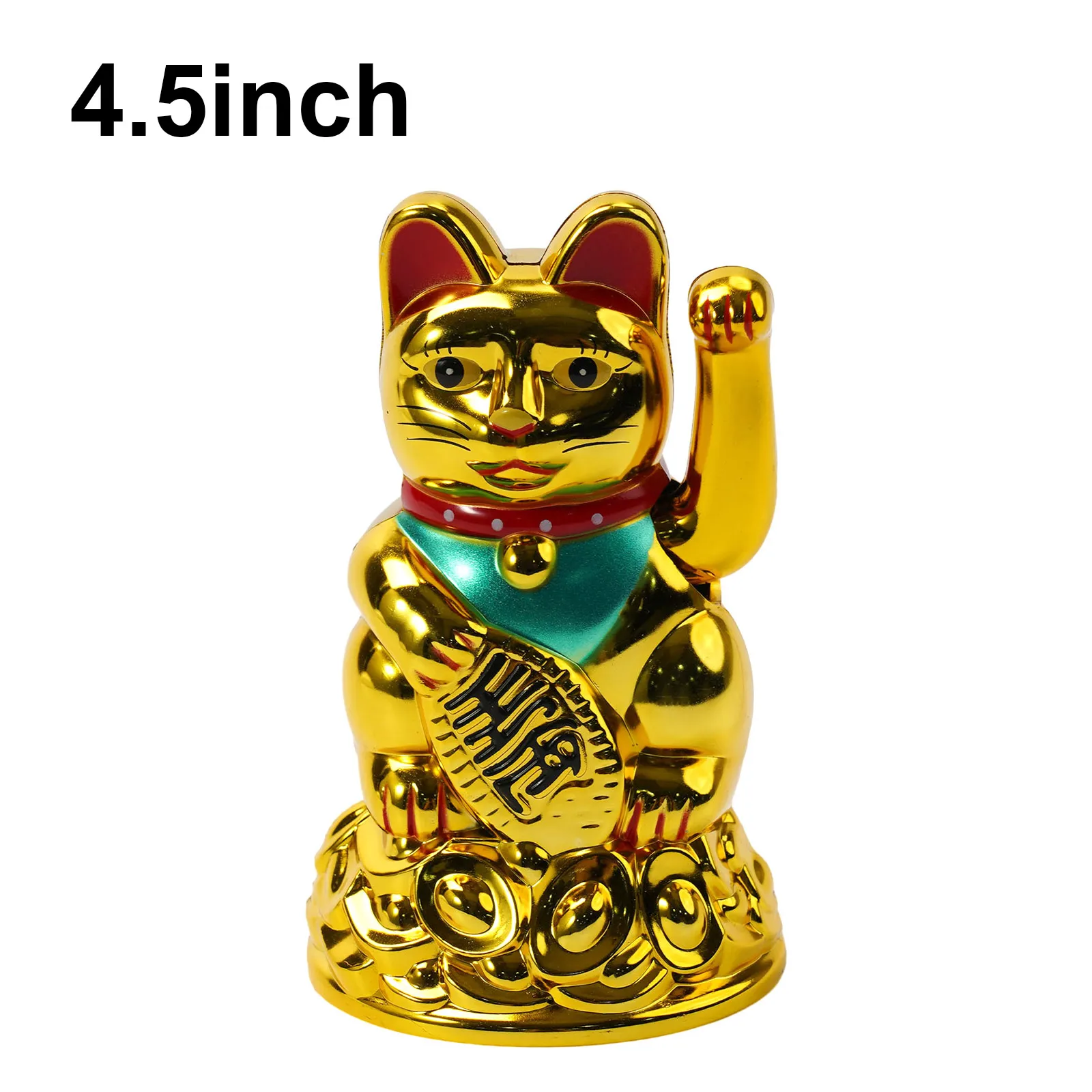 Chinese Gelukkige Zwaaiende Kat Wenkt Maneki Neko Goud Fortuin Feng Shui Mascotte Brengt Rijkdom-Geluk Voor Thuiskantoor Decor