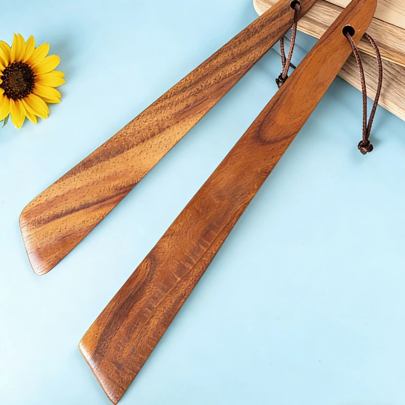 

LMM wooden inclined shovel camping portable triangular stir-fry hanging wooden shovel spatula
