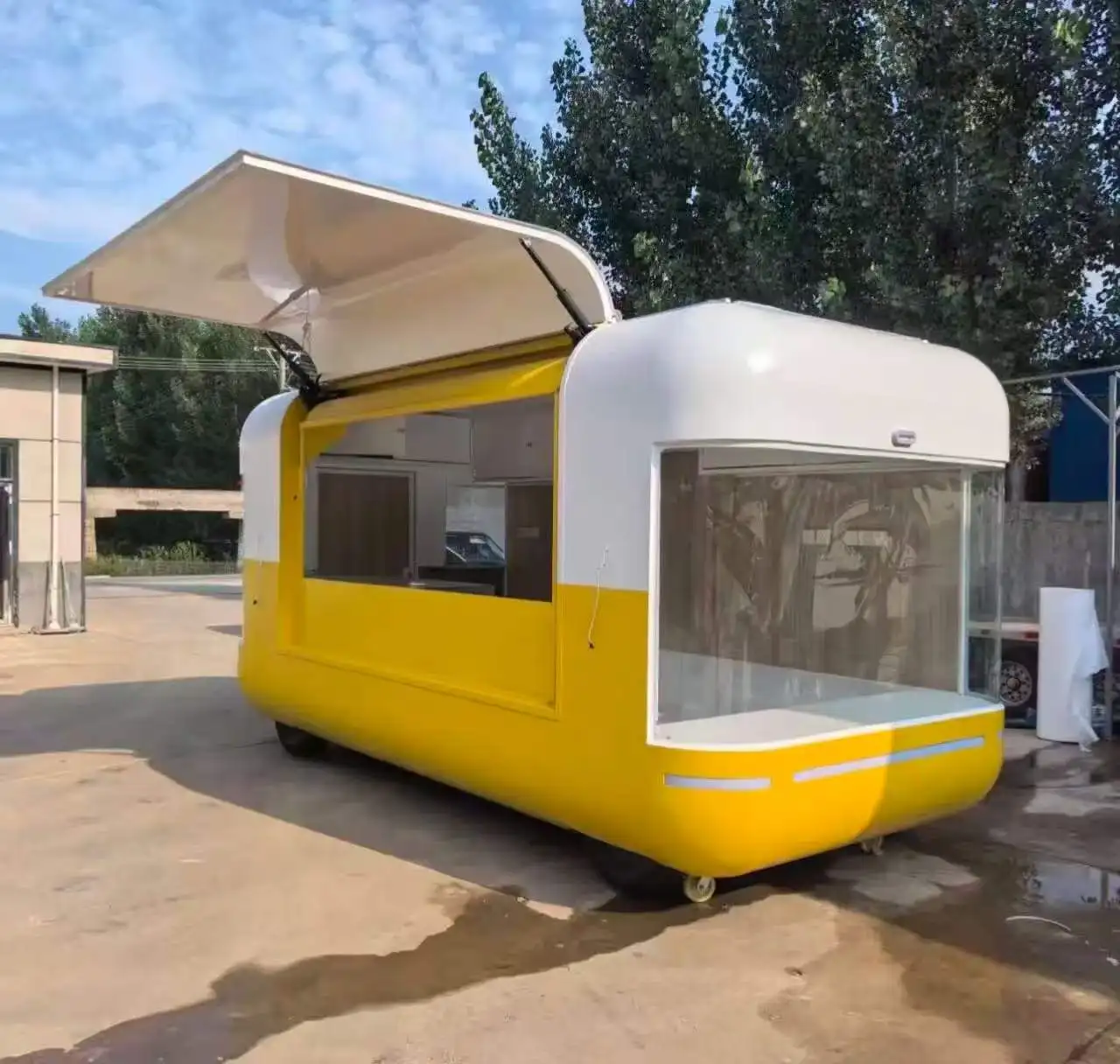 Hot Sale Mobile Food Truck Cart Vending Kiosk Trailer Full Kitchen Fiberglass Aluminum Rust Proof Cocina Móvil