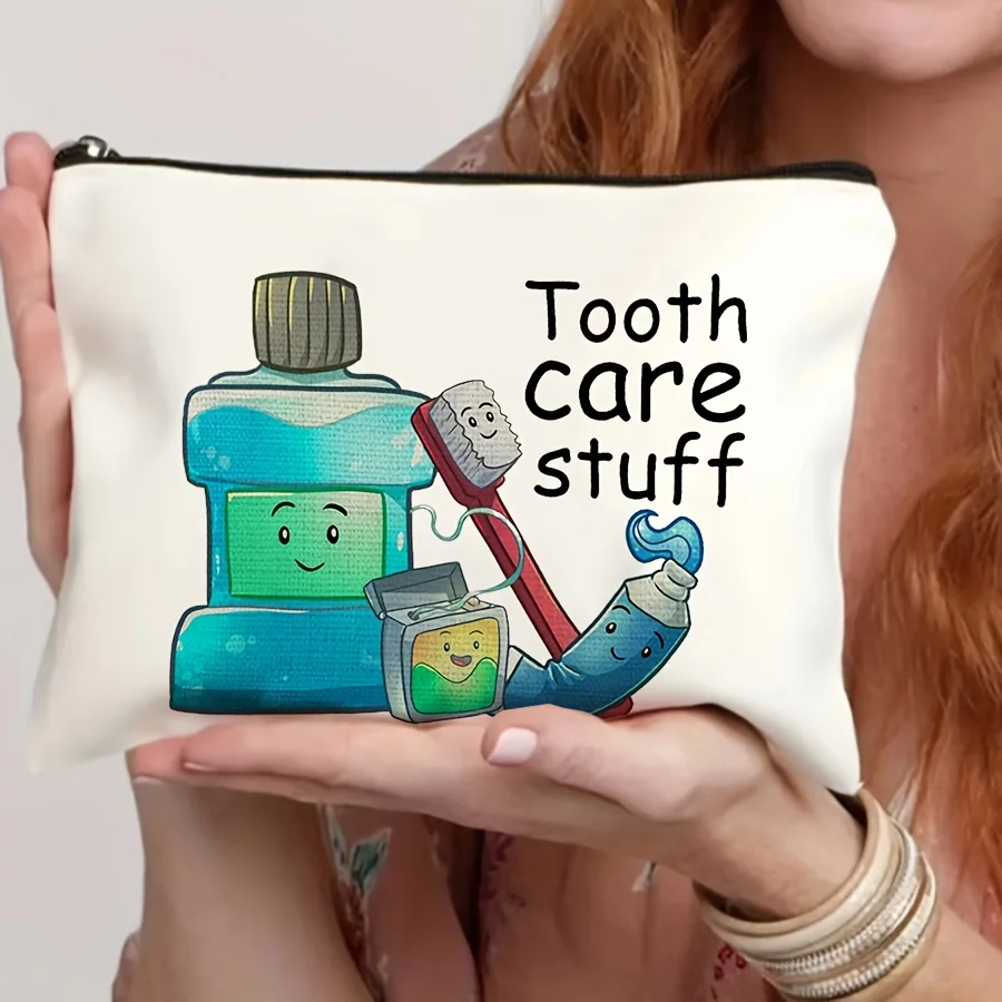 Durable Anti-fade Cosmetic Travel Bag Zipper Bag Tooth Care Stuff Monogram Design Wash Bag Pencil Bag Organizer Bag Storage