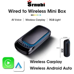 Mini Box Wired To Wireless Carplay Android Auto BT Plug And Play for VW Toyota Mazda Nissan Camry Suzuki Citroen Kia Ford Opel