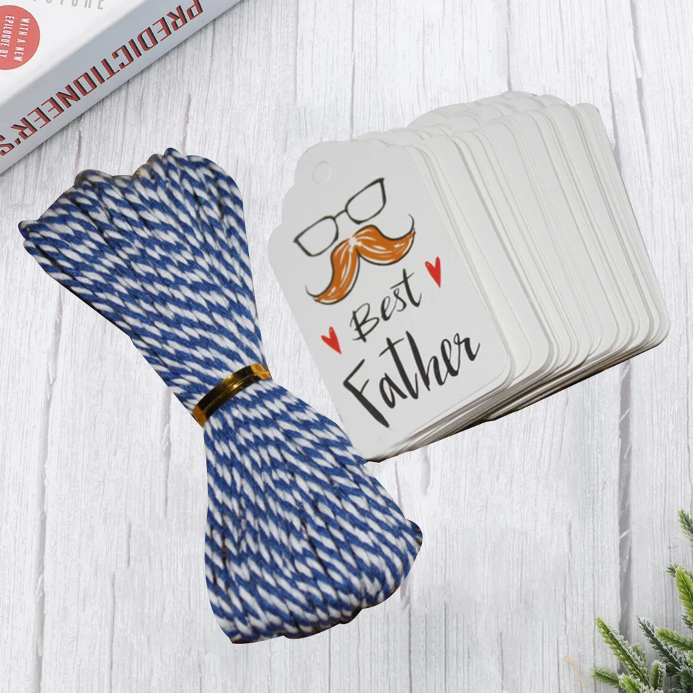 100 قطعة علامة هدية ورقية المرجعية Hangtag العلامات الزخرفية عيد الأب الحرفية الزفاف شكرا لك بطاقات الكلمات الطلاب كب كيك القبعات العالية