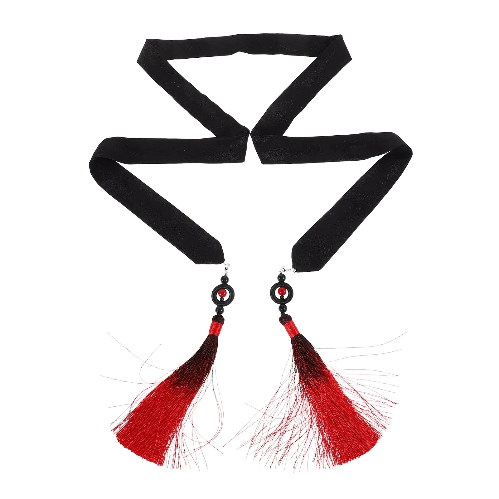 Chinese Hair Ornaments Headband Beads Rope for Braiding Cosplay Supply Hanfu Ribbon